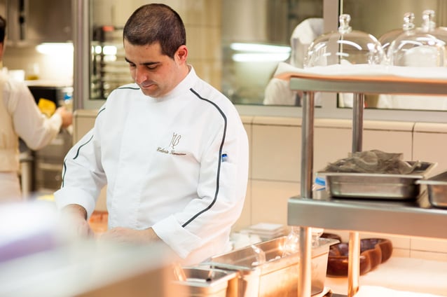 Chef Erlantz Gorostiza, Michelin star restaurant M.B, Abama