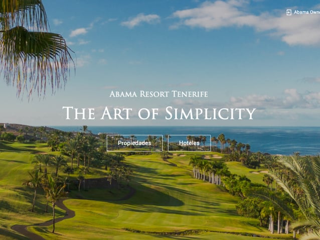 New Abama Resort Tenerife website